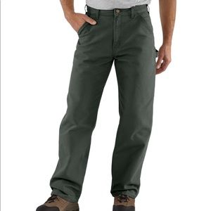 NWT Mens Carhartt Duck Work Pants Moss Green 34x32